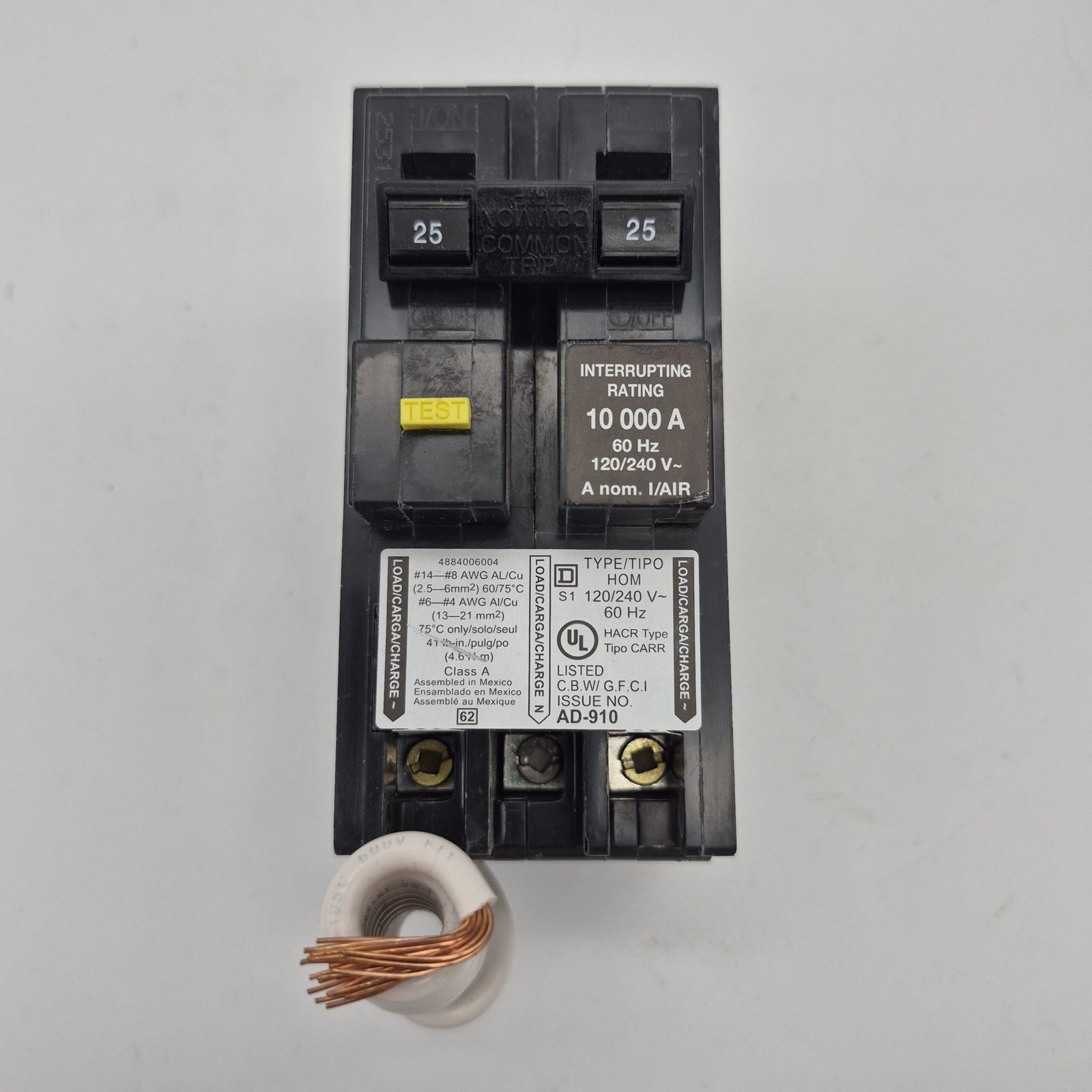 SCHNEIDER ELECTRIC HOM225GFI Miniature Circuit Breaker New — image 5 of 6