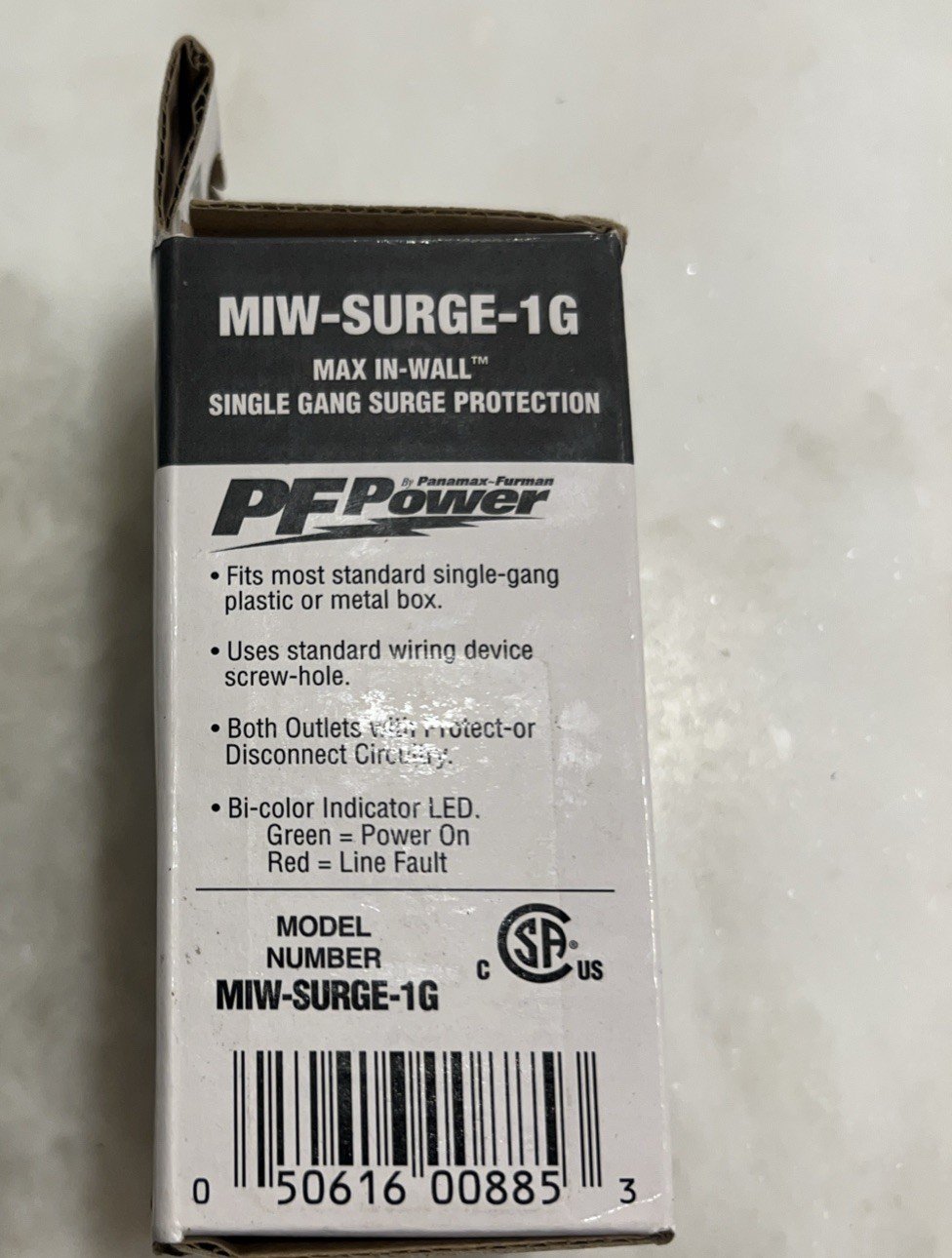 In Wall Surge Protector Panamax MIW-SURGE-1G Dual AC Outlet Plug 15A. - Image 5