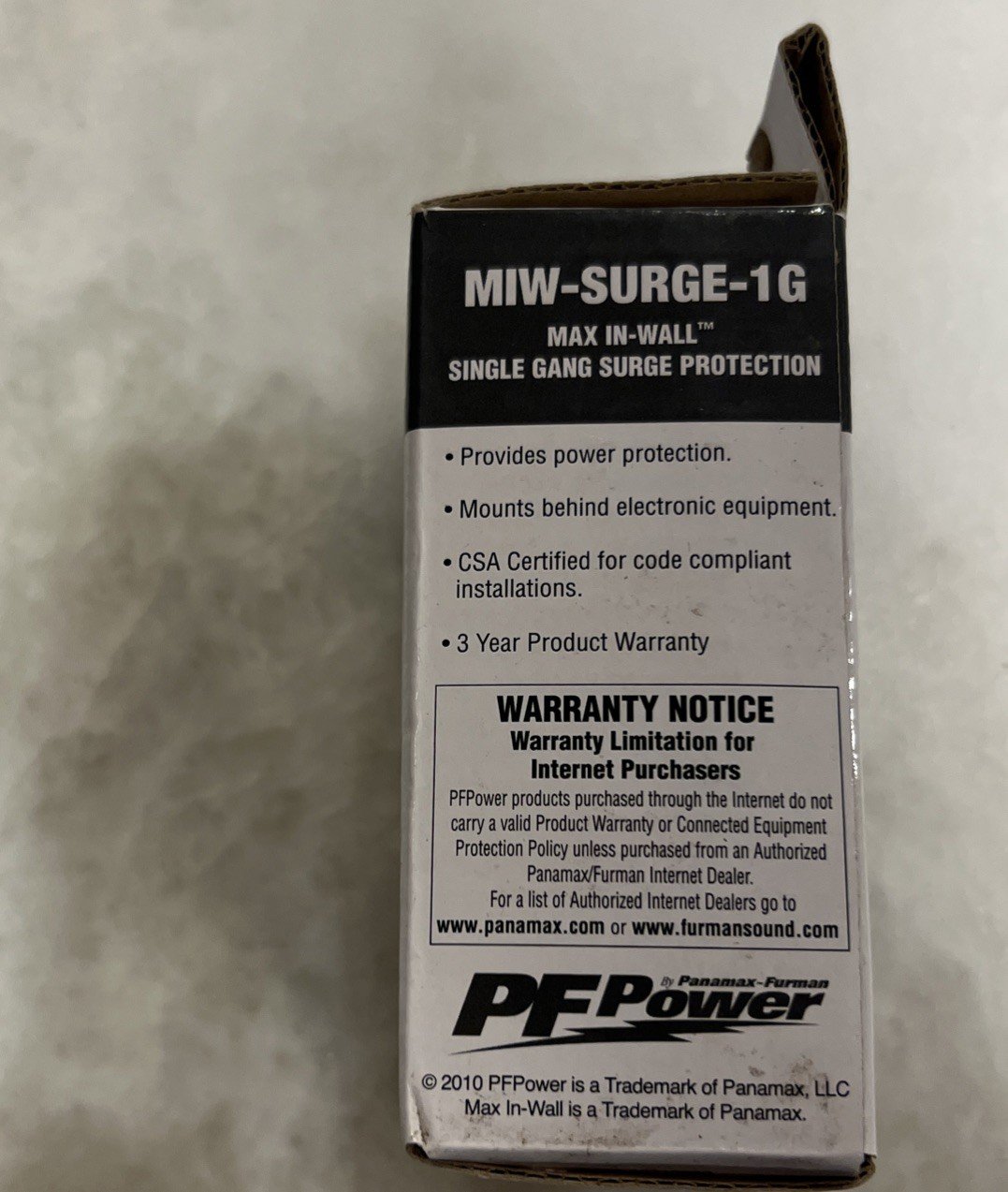 In Wall Surge Protector Panamax MIW-SURGE-1G Dual AC Outlet Plug 15A. - Image 6