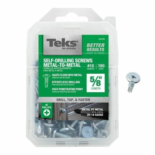 Tecks #10 x 5/8 in. Phillips Pancake Head Self Drilling Screws (190-Pack)