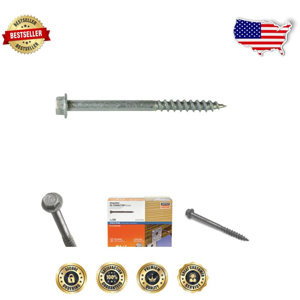 499-Count Strong-Drive Connector Screws - 10 x 2-1/2 in. Hex Drive Galv., Mech. - Image 3