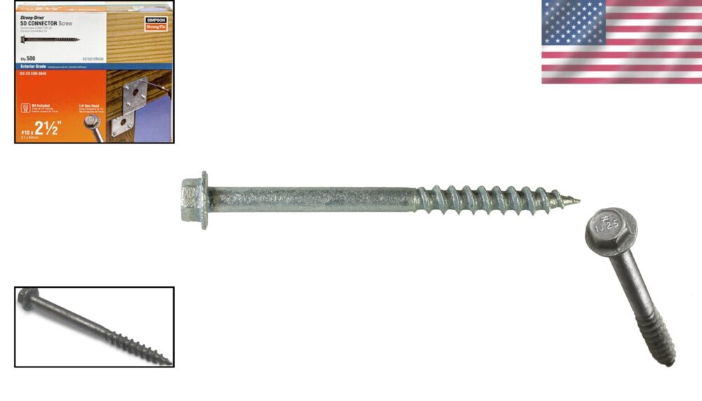 499-Count Strong-Drive Connector Screws - 10 x 2-1/2 in. Hex Drive Galv., Mech. - Image 4