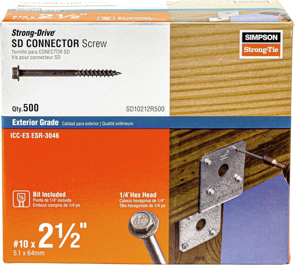 499-Count Strong-Drive Connector Screws - 10 x 2-1/2 in. Hex Drive Galv., Mech. - Image 7