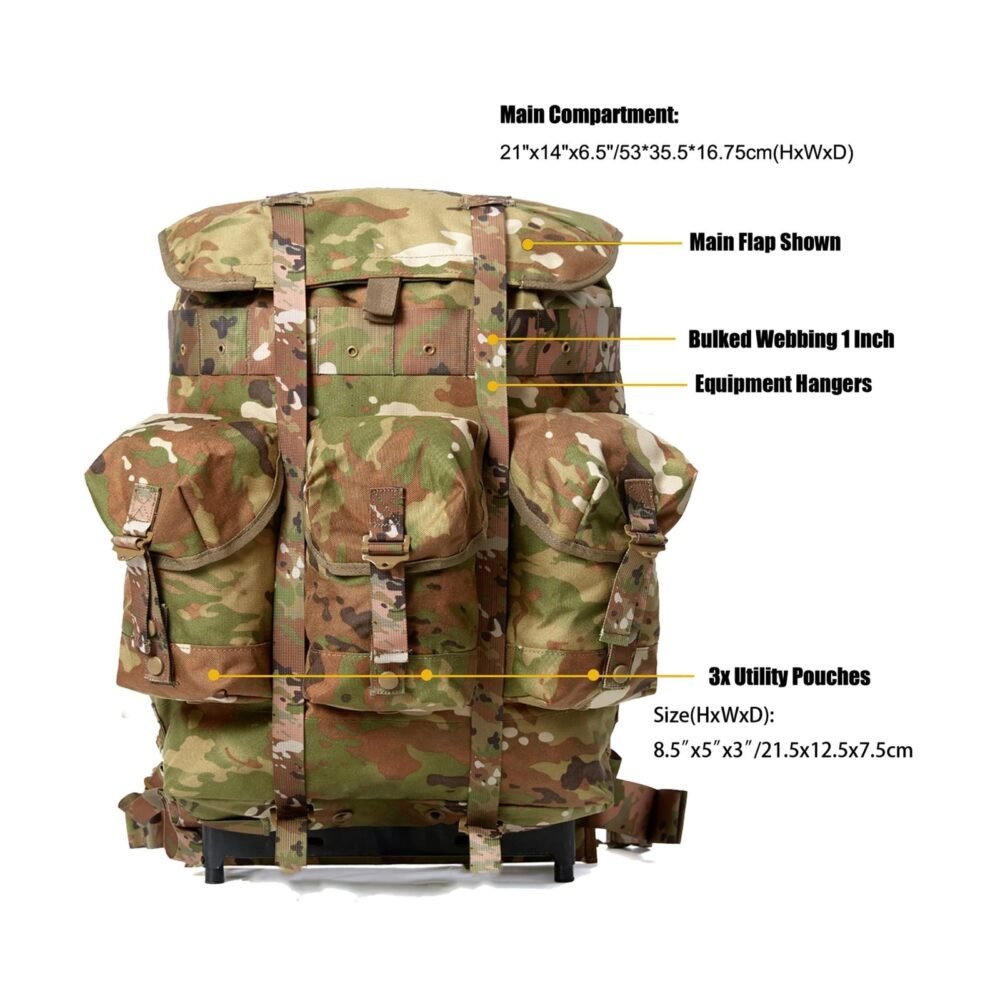 MT Military Alice Pack Army Survival Combat ALICE Rucksack Backpack ...