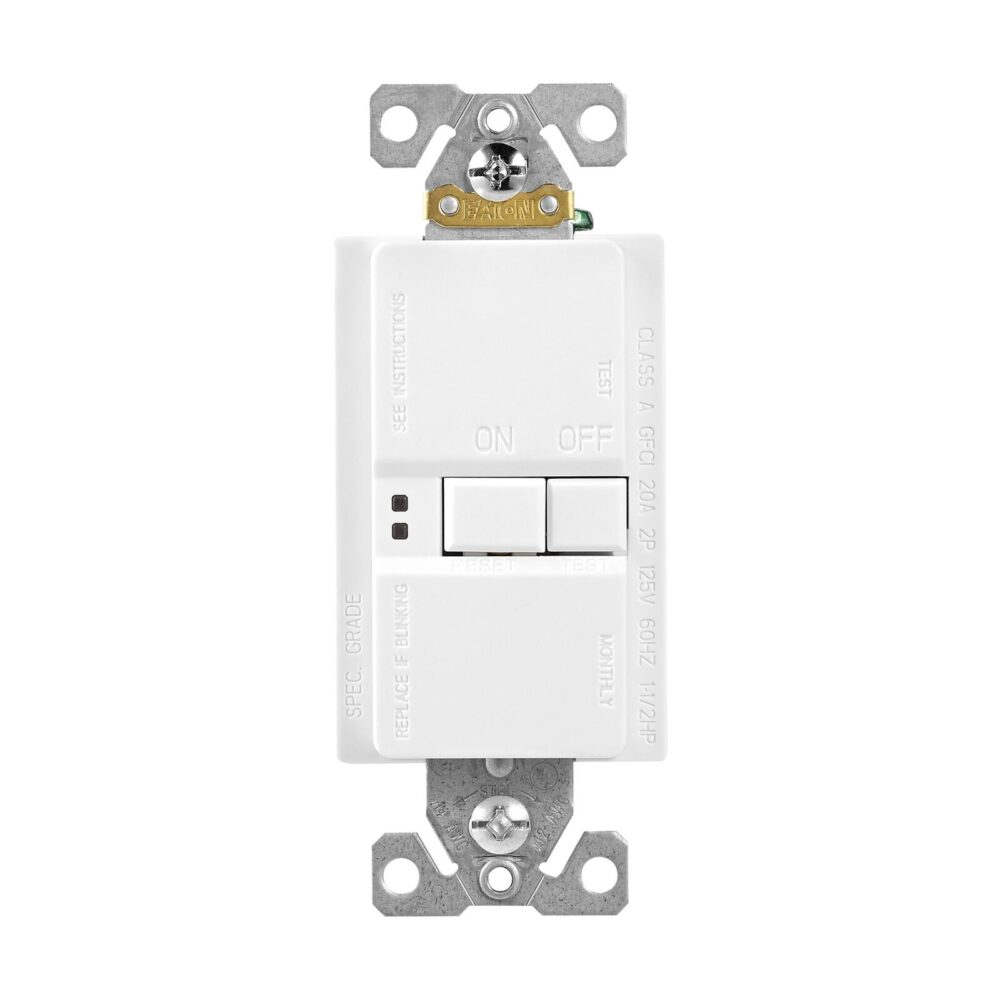(2) Eaton SGFD20W 20A Residential Commercial Flush 125 V GFCI White - Image 2
