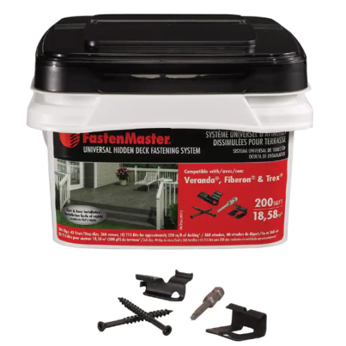 FastenMaster 200 sq. ft. Universal Hidden Deck Fastening System FMTHDCLIP-200