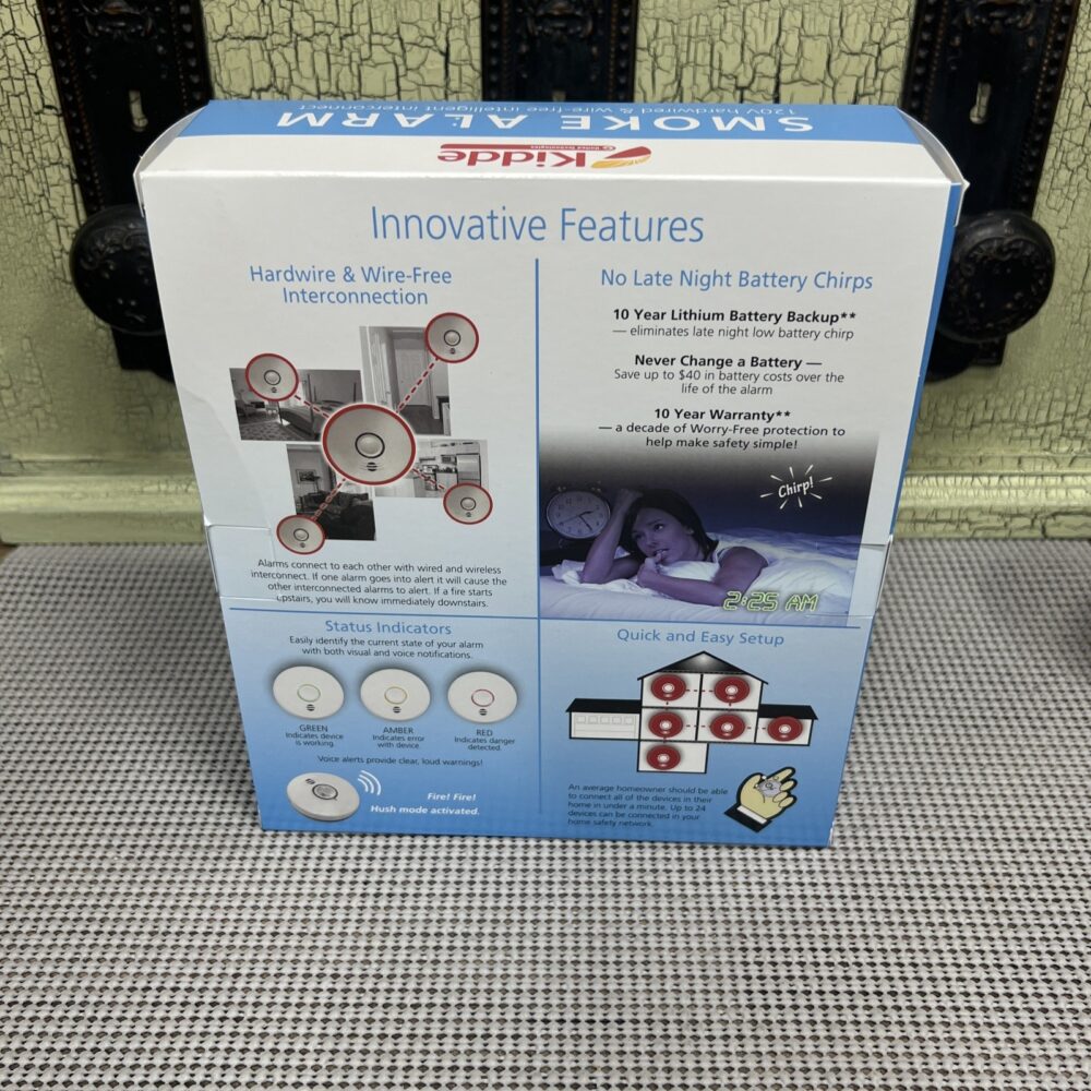 [NEW] Kidde Hardwired Smoke Detector, Hallway, 10 Year Battery, P4010LACS-W - Image 4