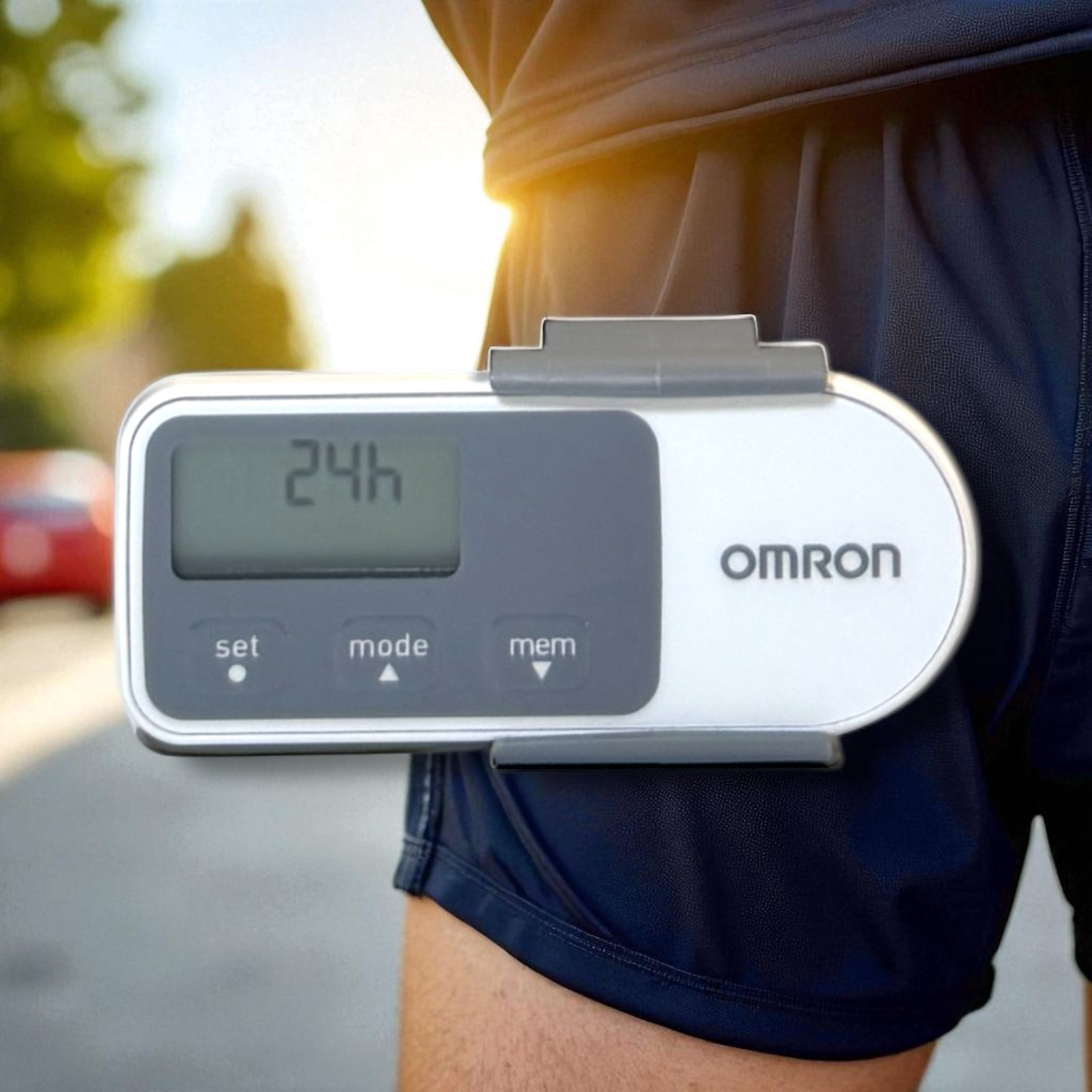 Omron HJ-320 Tri-Axis Pedometer Step Counter w/ Holder Works Great - Image 6