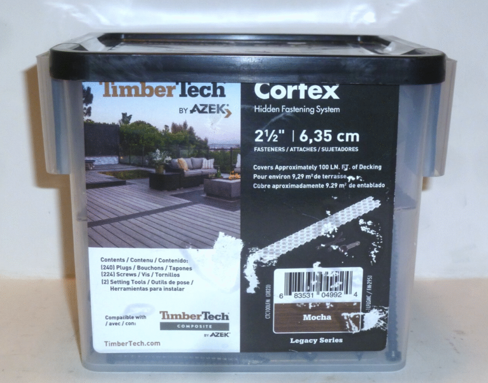 TimberTech Cortex by AZEK 2.5” Hidden Deck Fastening System Mocha Legacy Series