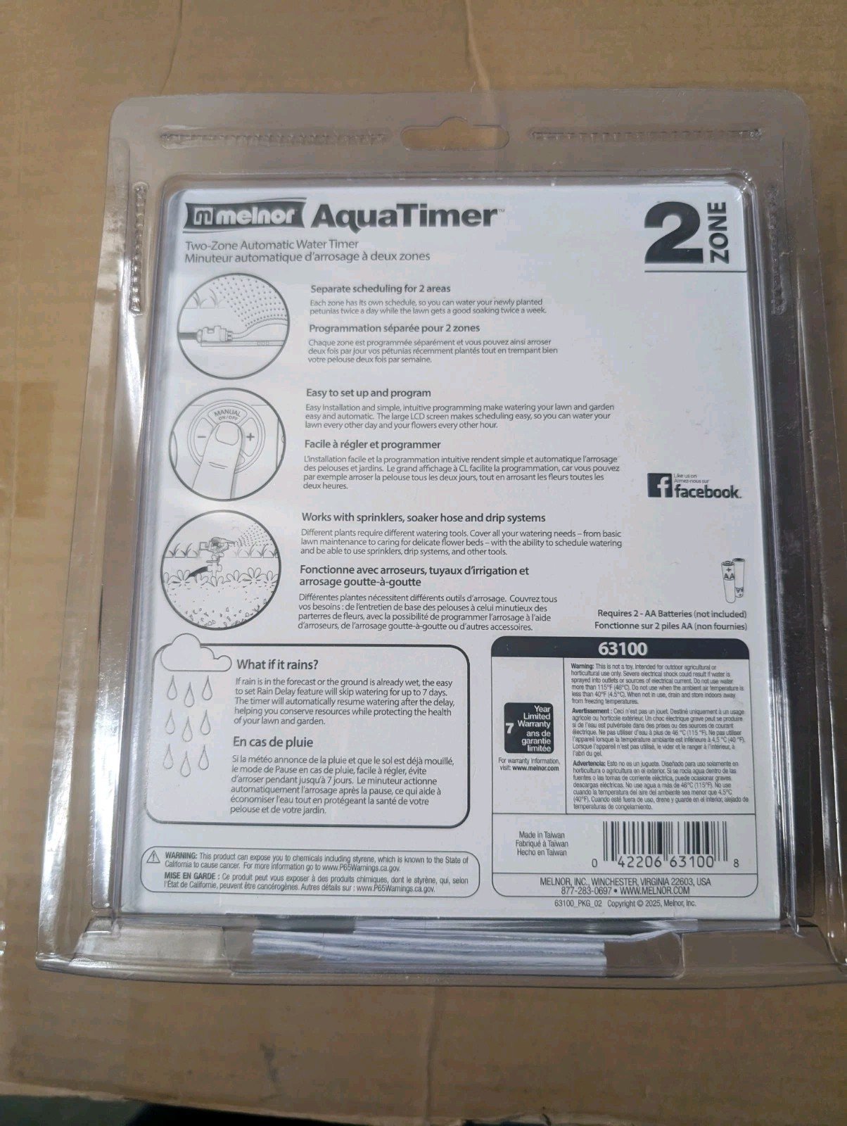 Melnor Aqua Timer - 2 Zone Automatic Water Timer - Image 3