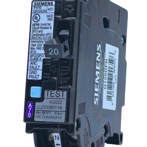 Siemens Q120DFN-QFGA2N- 20A Dual AFCI/GFCI 1-Pole Plug-On Neutral Breaker — main image