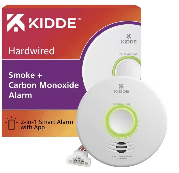 Kidde Smart Hardwired Smoke and Carbon Monoxide Detector w/ Voice Alarm 21031042
