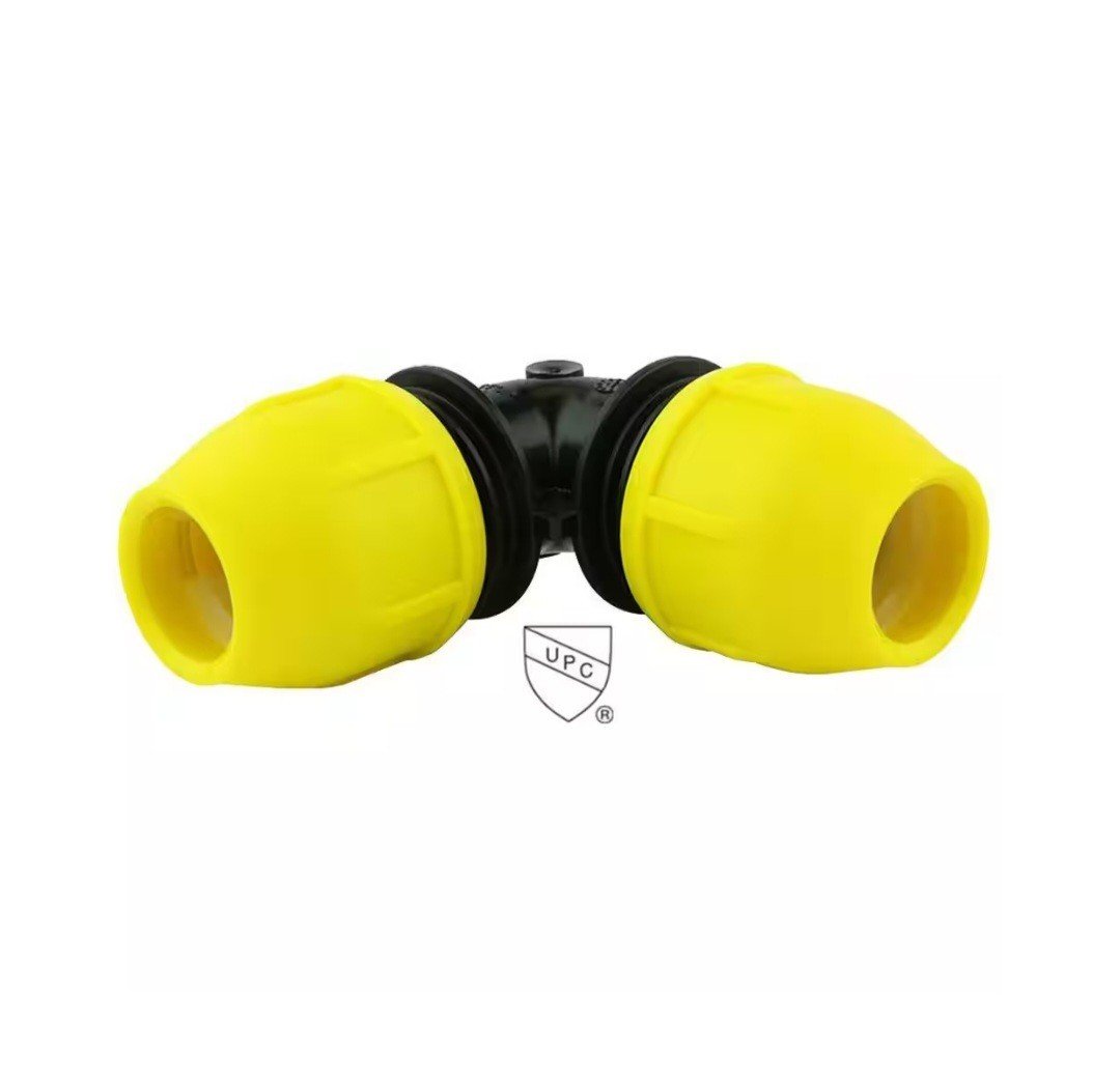 Home-Flex 1-1/4 in. IPS SDR 10 Underground Yellow Poly Gas Pipe 90-Degree Elbow