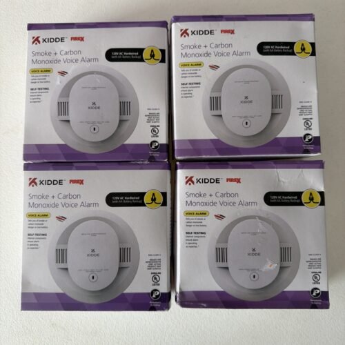 Lot of 4 Kidde Smoke Carbon Monoxide Voice Alarm Detector Hardwired 900-CUAR-V
