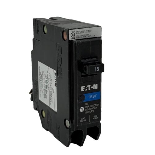 Eaton BRP115DF 15 Amp Single Pole Dual Function Circuit Breaker AFCI GFCI — main image