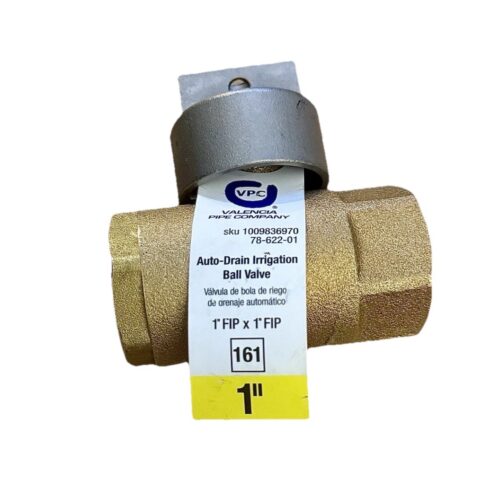 Valencia Company 78-622-01 1" VPC Bronze Irrigation Ball Valve Auto Drain