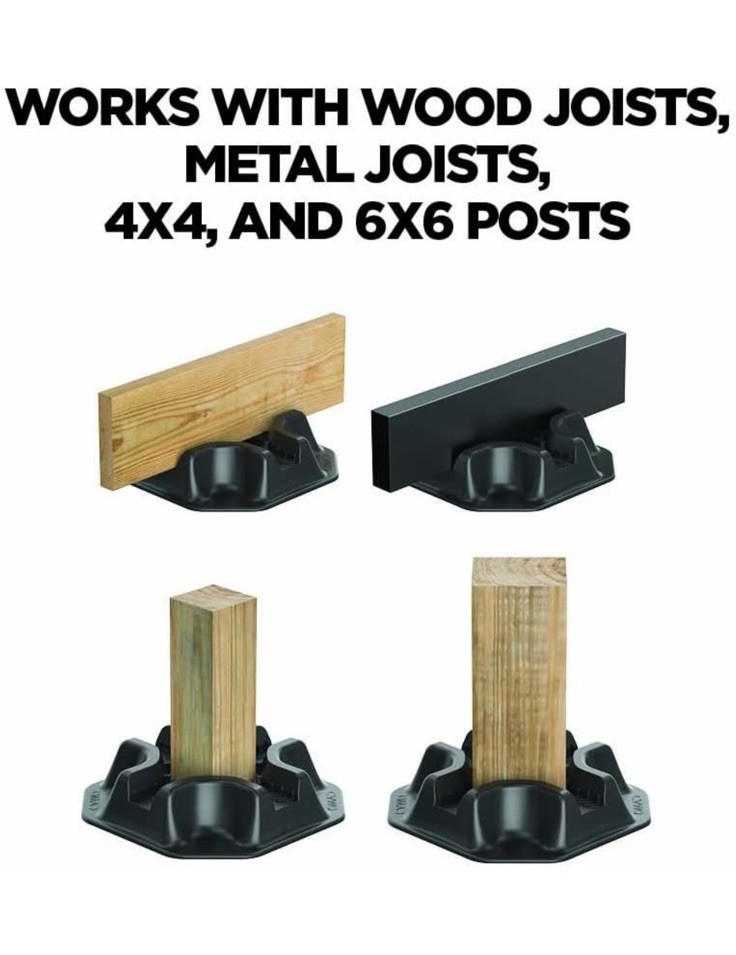 CAMO Deck Block 15.75" x 15.75" x3.5" Heavy-Duty Polyolefin Cinder Block 8-Count - Image 4