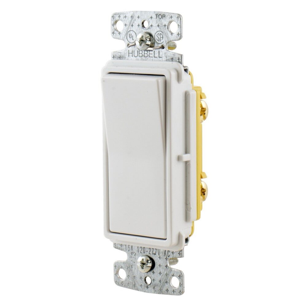 Hubbell Trade Select RSD115W White Rocker Switch 15A 120/277V (10 Pack) - Image 2