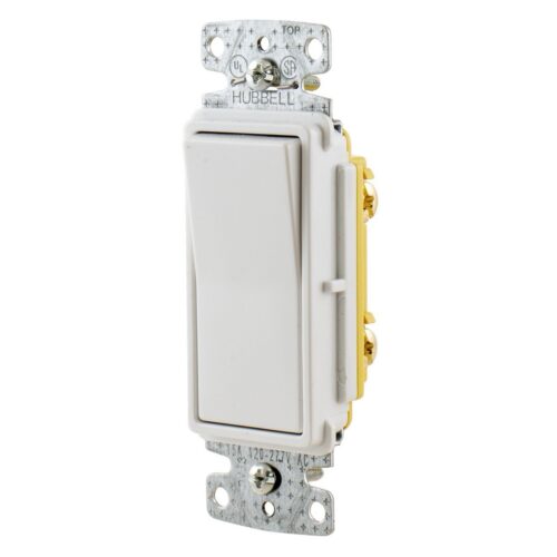 Hubbell Trade Select RSD115W White Rocker Switch 15A 120/277V (10 Pack)