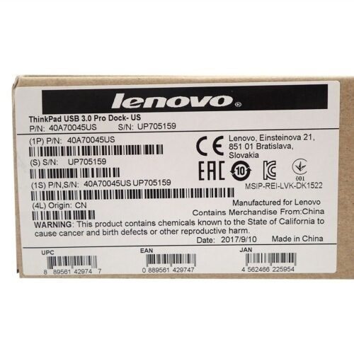Lenovo ThinkPad 40A70045US 03X7130 USB 3.0 Pro Dock Docking Station 40A7 DK1522 — image 4 of 4