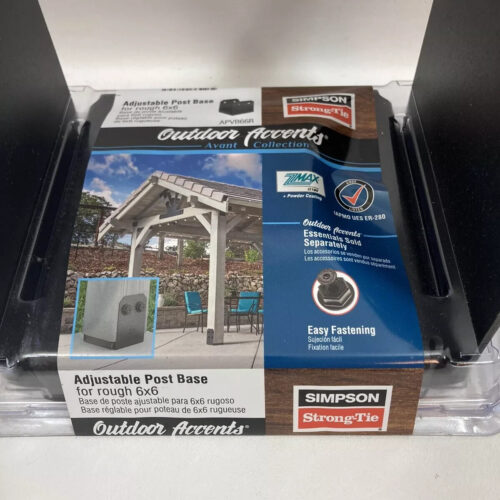 Simpson Strong-Tie APVB66R Outdoor Accents Rough Sawn 6x6 Adjustable Post Base