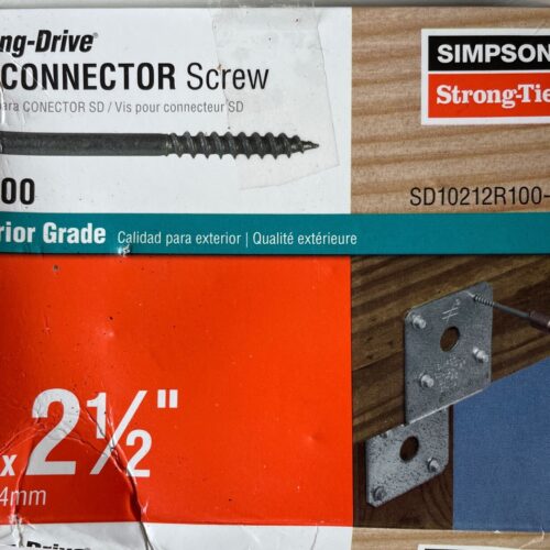 Simpson Strong-Tie SD10212R100-R Mechanically Galvanized Hex Exterior Wood Screw