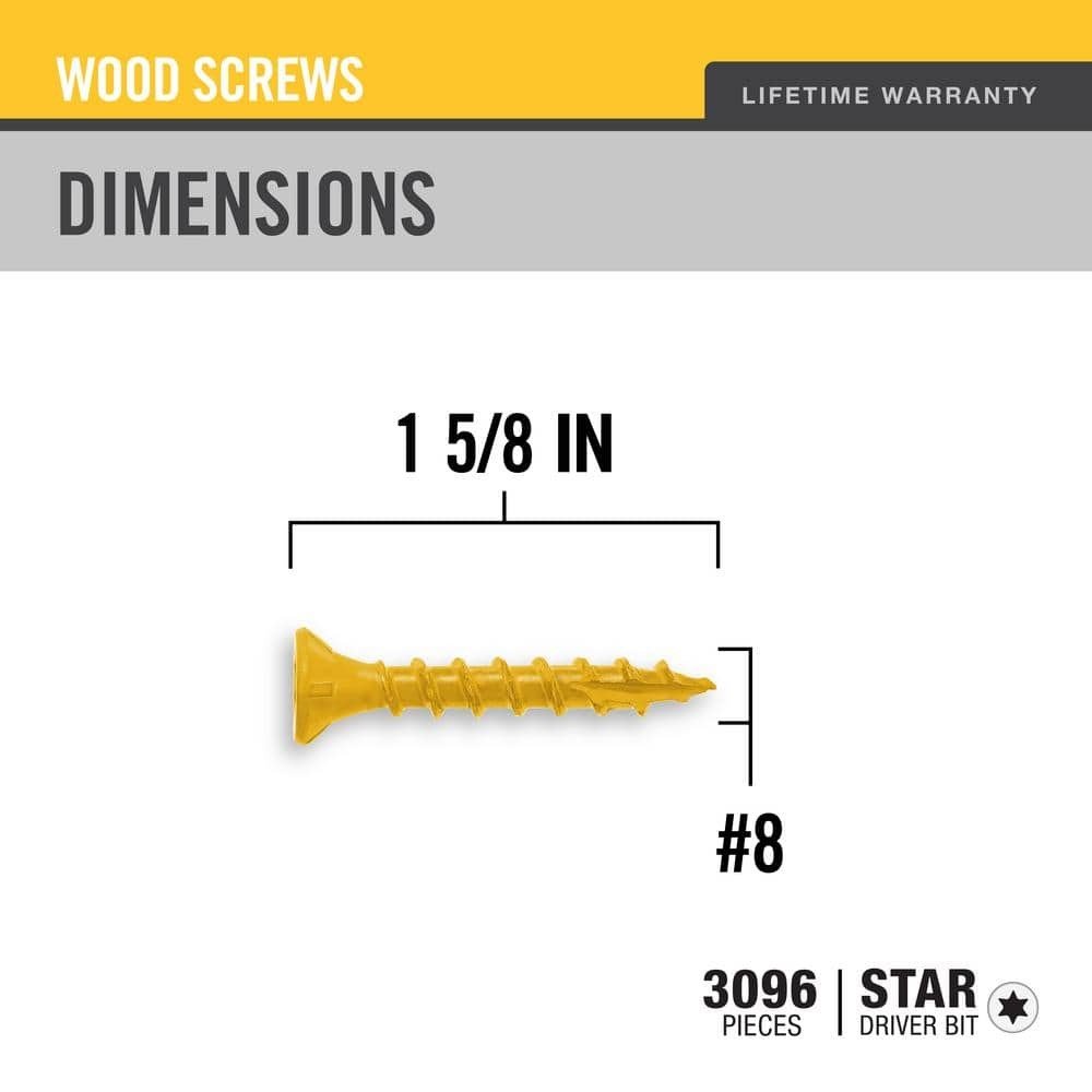 #8 x 1-5/8 in. Tan Star Flat Head Wood Deck Screw (25 lbs. / 3096-Pieces) - Image 4