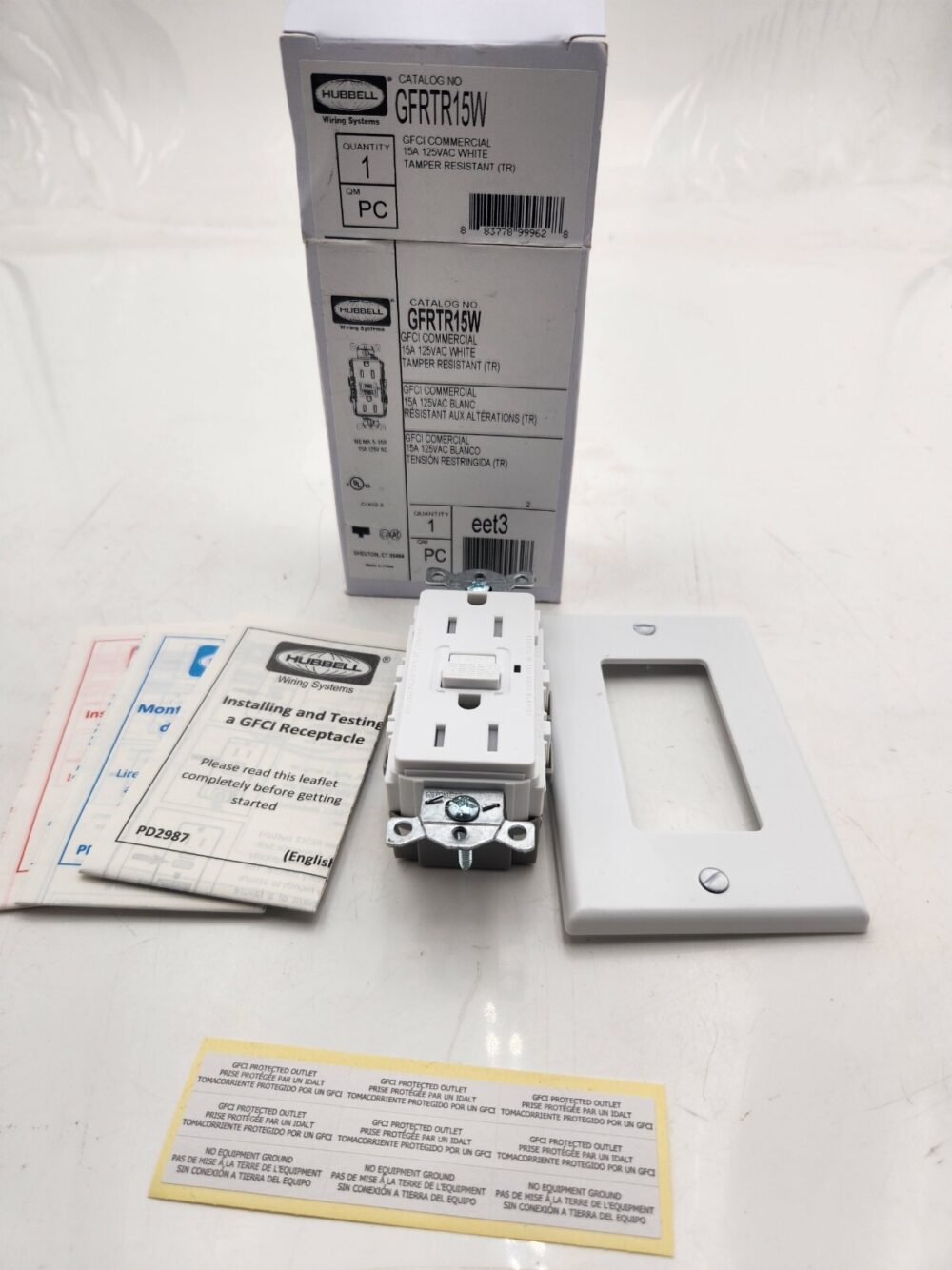 (7) HUBBELL GFRTR15W Heavy Duty Tamper Resistant Self Test GFCI Receptacle NEW - Image 7
